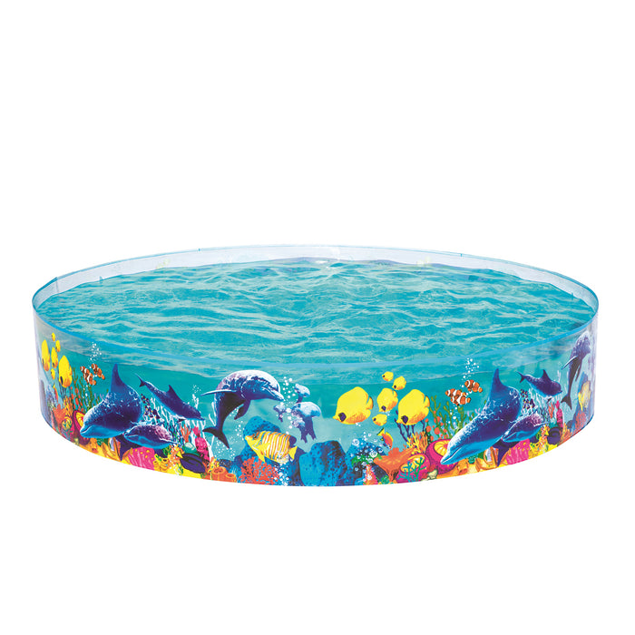 2.4m x 46cm Kids Above Ground Pool Ocean Life Design 1612 Litre