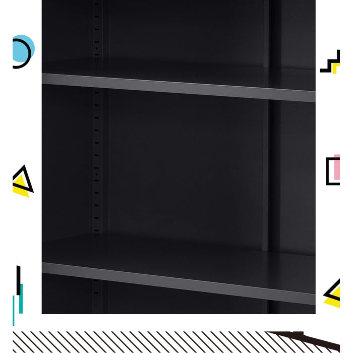 Metal Locker Style Cabinet - Charcoal