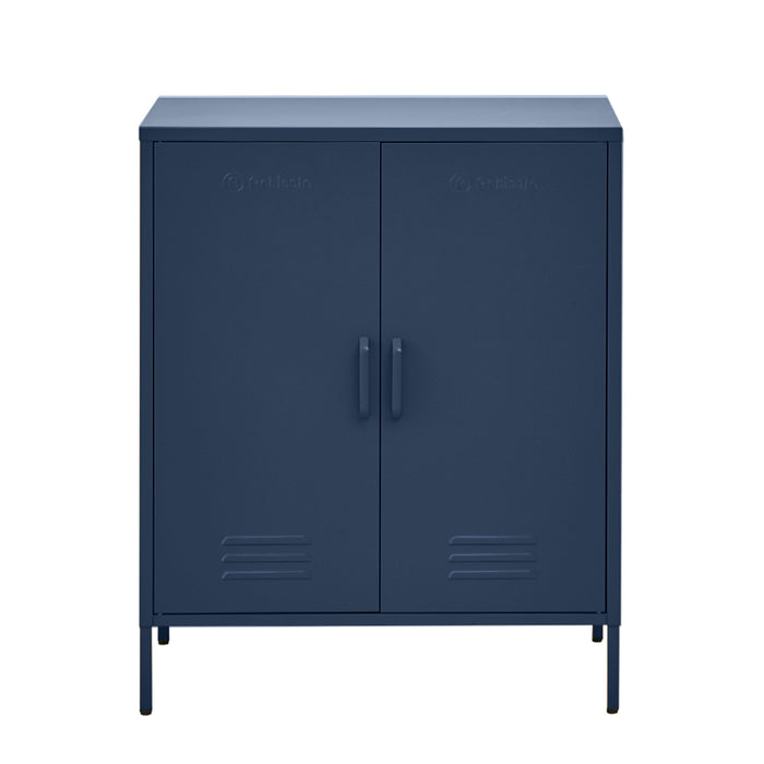 Metal Locker Style Cabinet - Blue