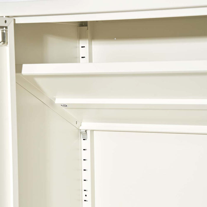 Metal Locker Style Cabinet - White