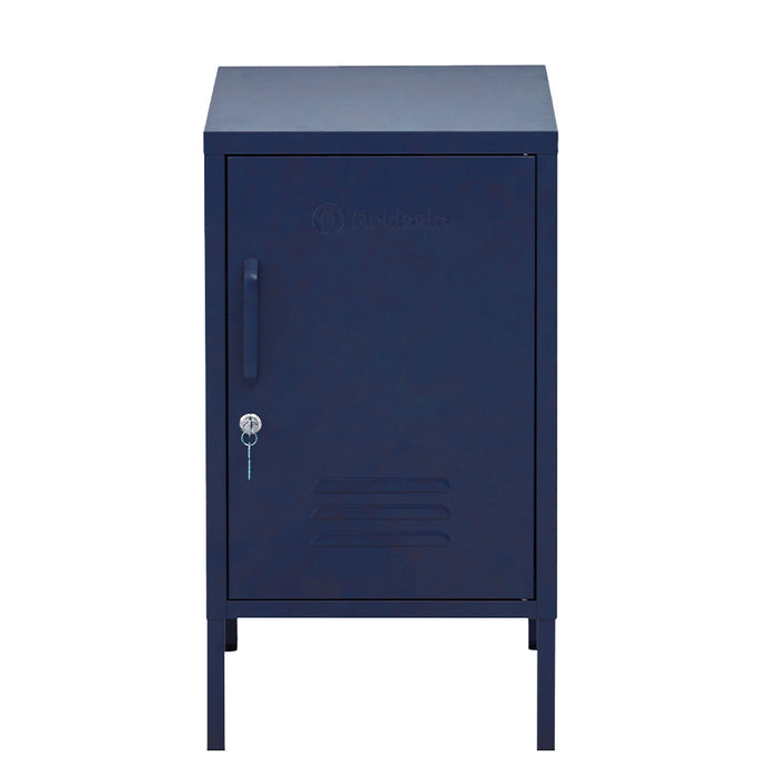 Metal Locker Style Side Table - Blue