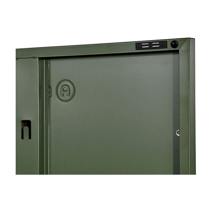 Metal Locker Style Tall Cabinet - Green