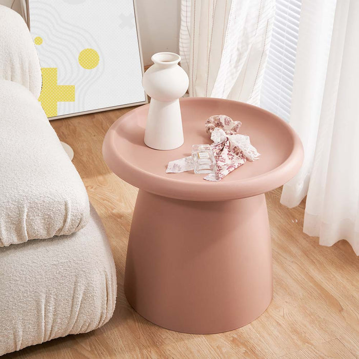 Coffee Table Mushroom Nordic Round Small Side Table 50CM Pink