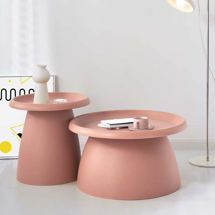 Coffee Table Mushroom Nordic Round Small Side Table 50CM Pink