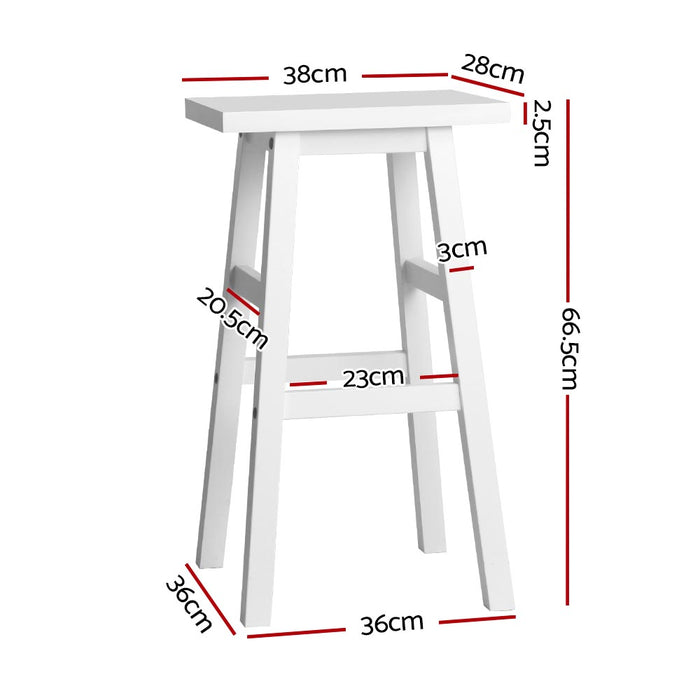 Harley Bar Stools White - Set of 2