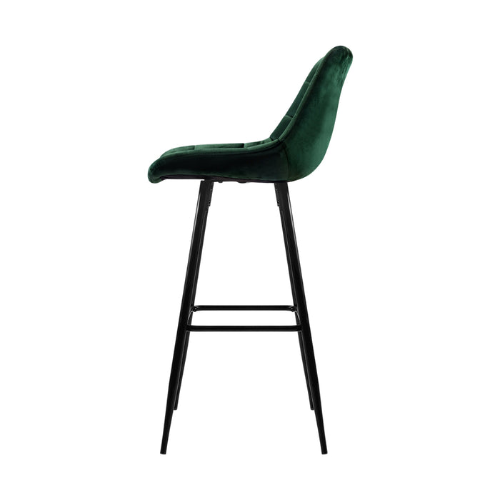 Velvet Betty Bar Stools Green - Set of 2