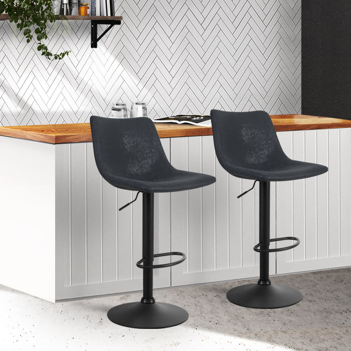 Classic Bar Stools Black - Set of 2