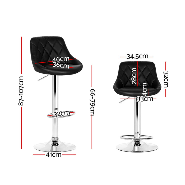 Ellen Bar Stools Black - Set of 2