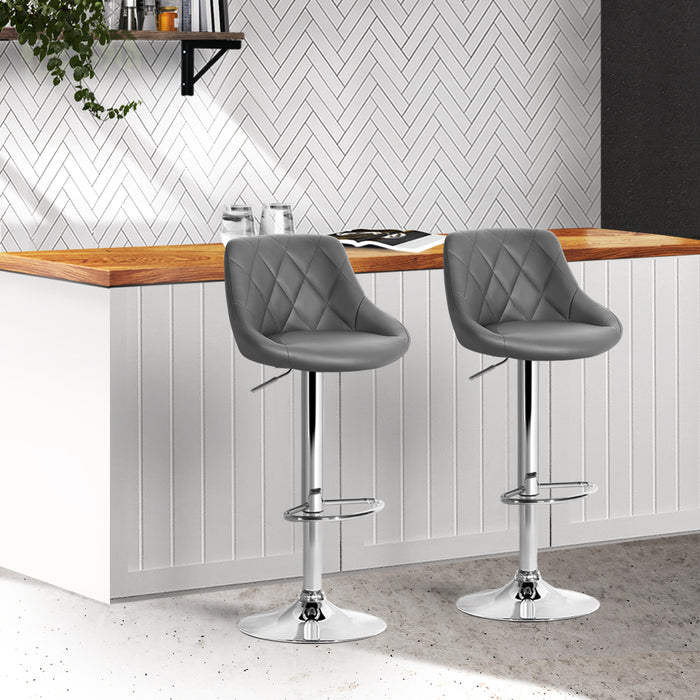 Ellen Bar Stools Grey - Set of 2