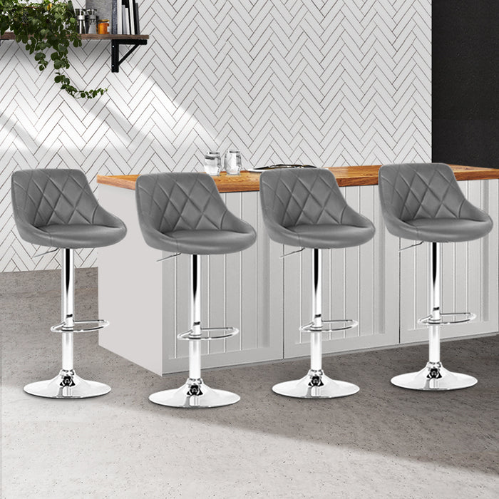 Ellen Bar Stools Grey - Set of 4