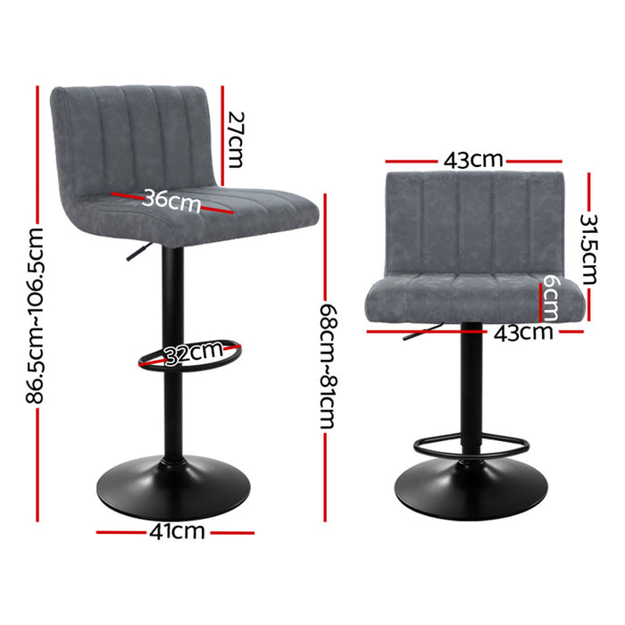 Helen Bar Stools Grey - Set of 2