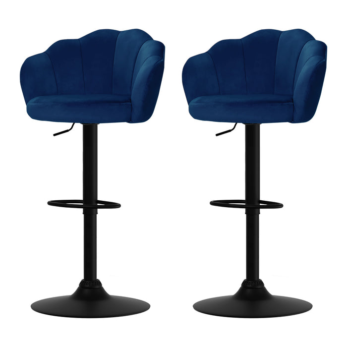 Faye Bar Stools Blue - Set of 2