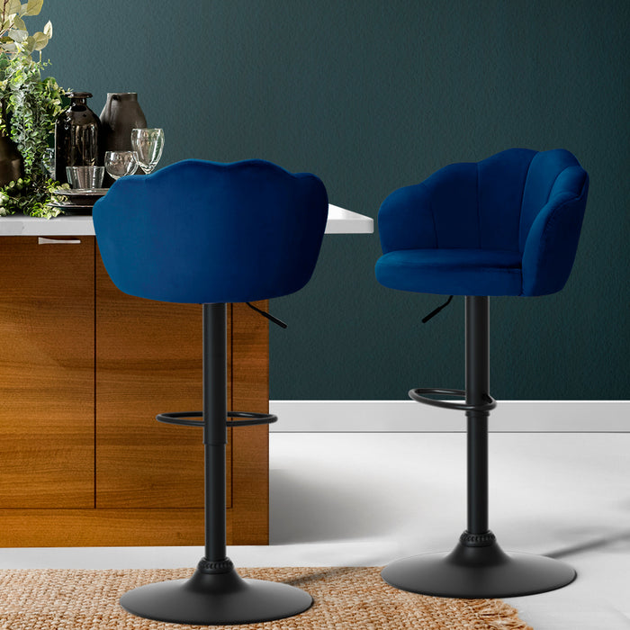 Faye Bar Stools Blue - Set of 2