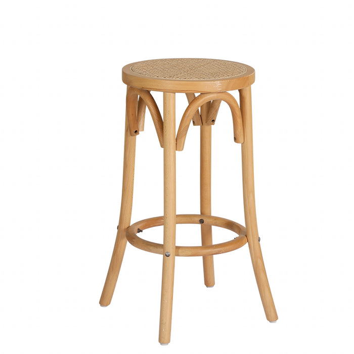 Bar Stools Wooden Stool Counter Chair Kitchen Barstools Rattan Seat