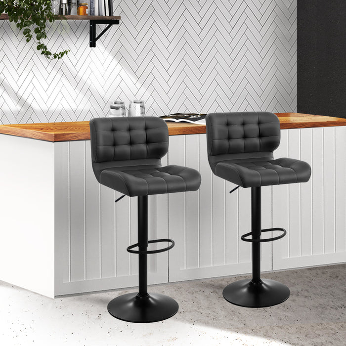 Dani Bar Stools Black/Grey - Set of 2