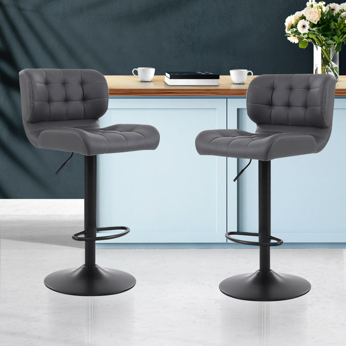 Dani Bar Stools Black/Grey - Set of 2