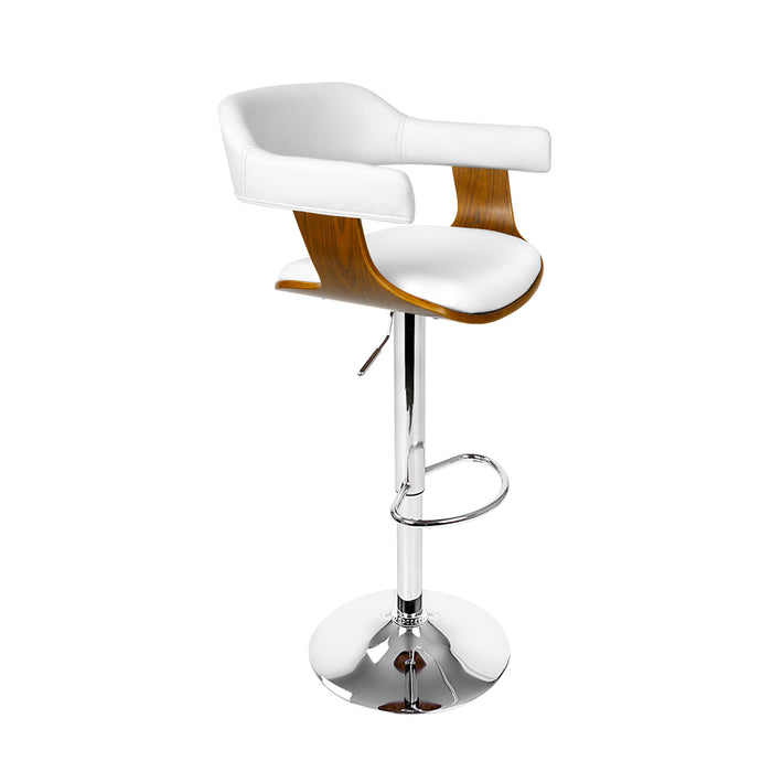 Edith Bar Stool Wood/White - Set of 1