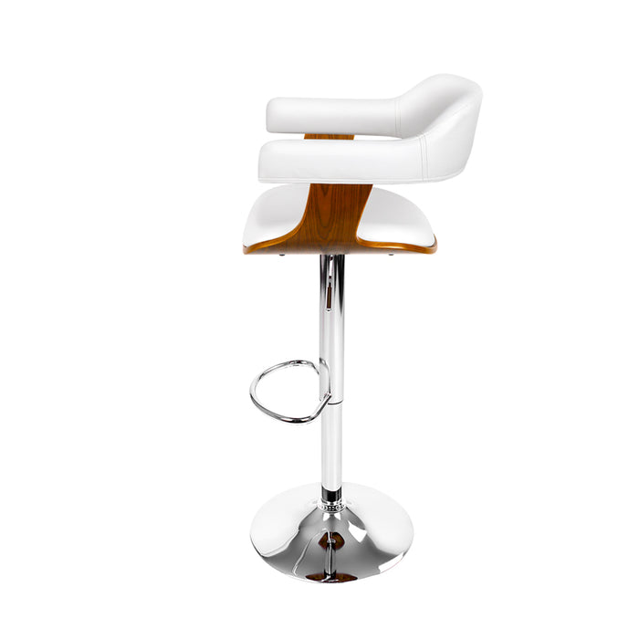 Edith Bar Stool Wood/White - Set of 1