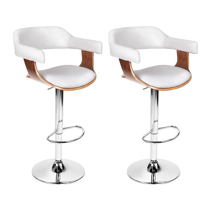 Edith Bar Stools Wood/White - Set of 2