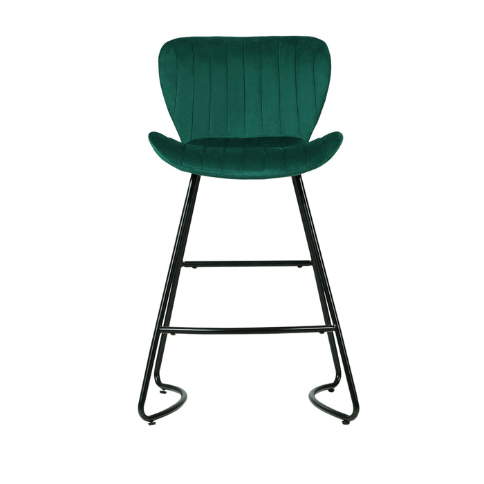 Bar Stools Kitchen Stool Velvet Dining Chairs Green Barstool Chair Metal