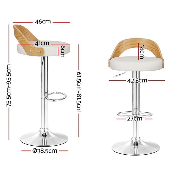 Darby Bar Stools White - Set of 2