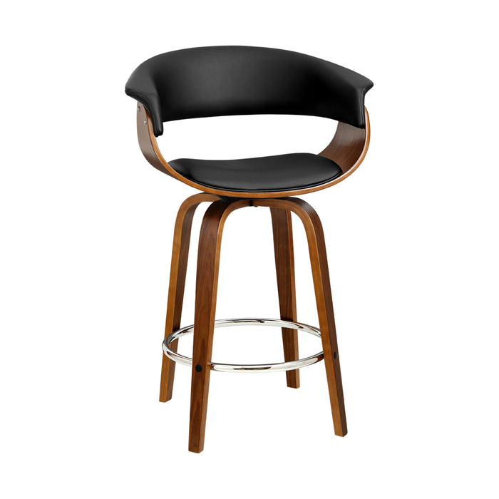 Swivel Bar Stool Wood/Black - Set of 1