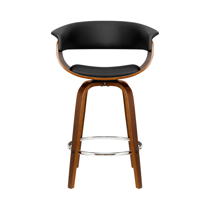 Swivel Bar Stool Wood/Black - Set of 1