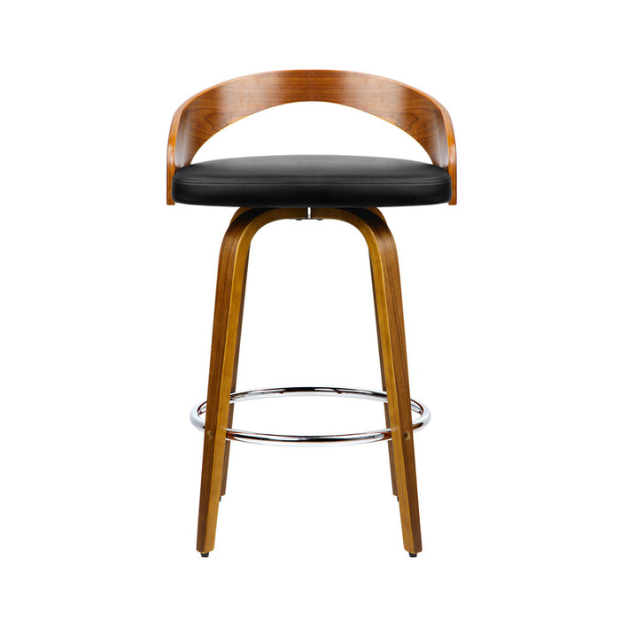 Walnut Bar Stools Brown - Set of 2