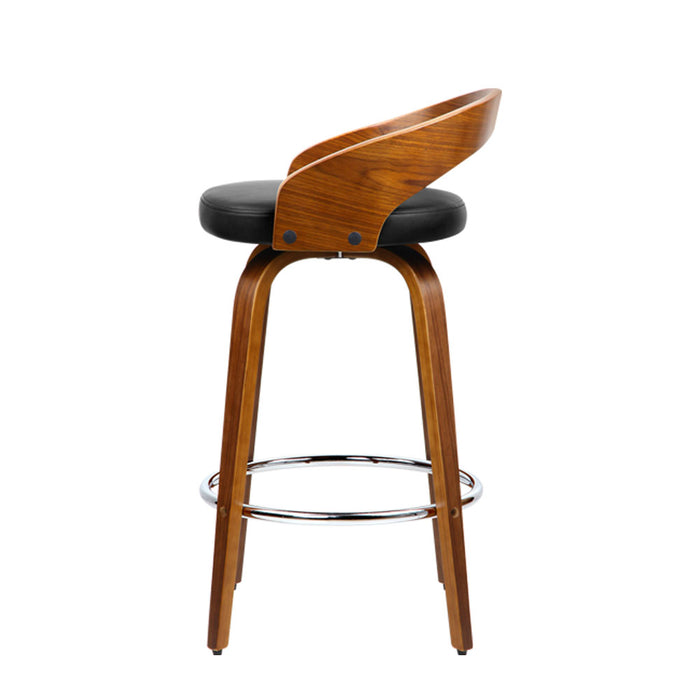 Walnut Bar Stools Brown - Set of 2