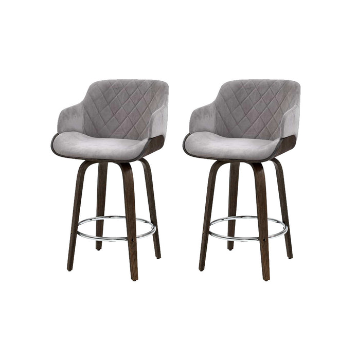 Harmony Bar Stools Grey - Set of 2