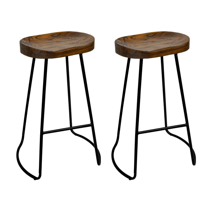 Elm Bar Stools Black - Set of 2