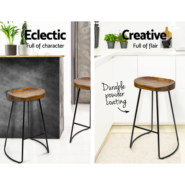 Elm Bar Stools Black - Set of 2