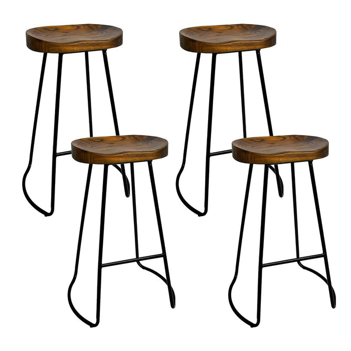 Elm Bar Stools Black - Set of 4