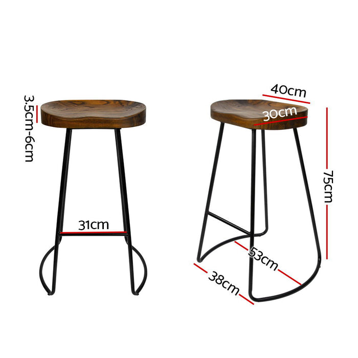 Elm Bar Stools Black - Set of 4