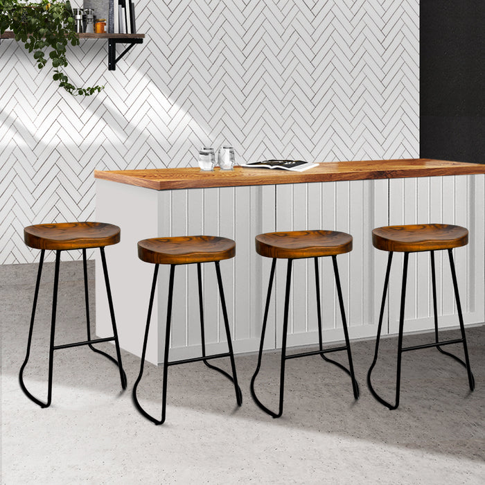 Elm Bar Stools Black - Set of 4