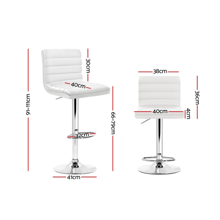 Linda Bar Stools White - Set of 2