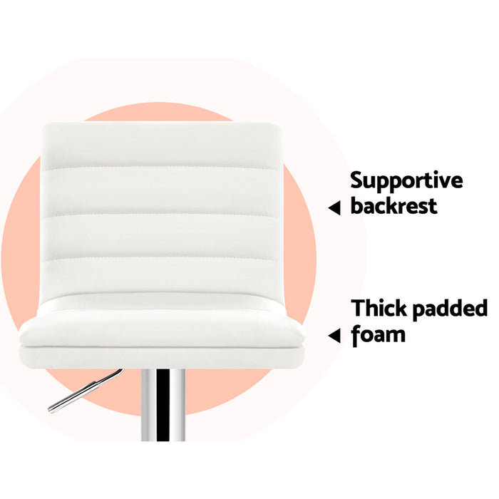 Linda Bar Stools White - Set of 2