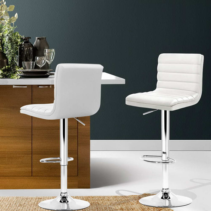 Linda Bar Stools White - Set of 2