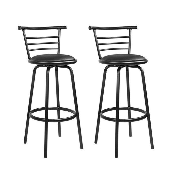 Simple Bar Stools Black - Set of 2