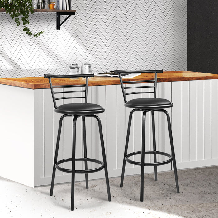 Simple Bar Stools Black - Set of 2