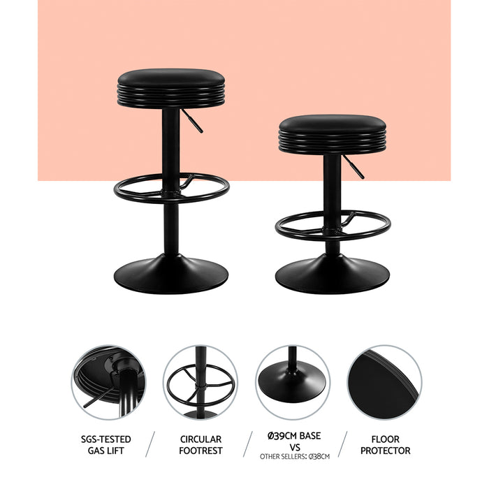 Shannon Bar Stools Black - Set of 2