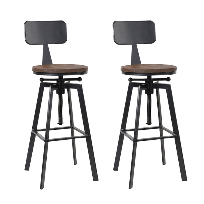 Darina Bar Stools Black/Wood - Set of 2