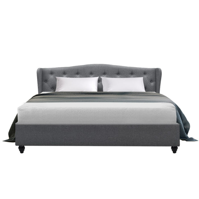 Pier Bed Frame Fabric - Grey King