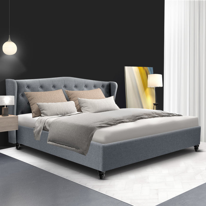 Pier Bed Frame Fabric - Grey King