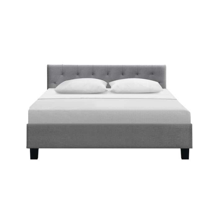 Vanke Bed Frame Fabric- Grey Queen