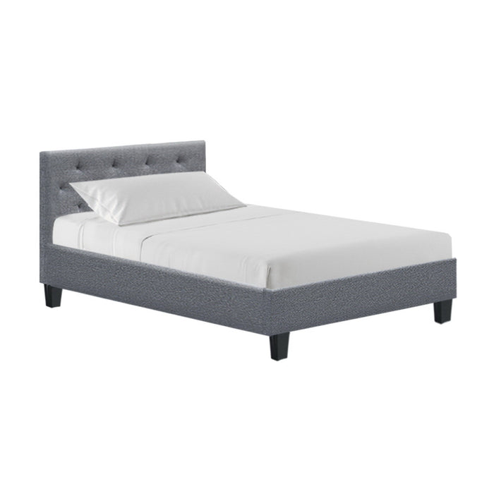 Vanke Bed Frame Fabric- Grey Single