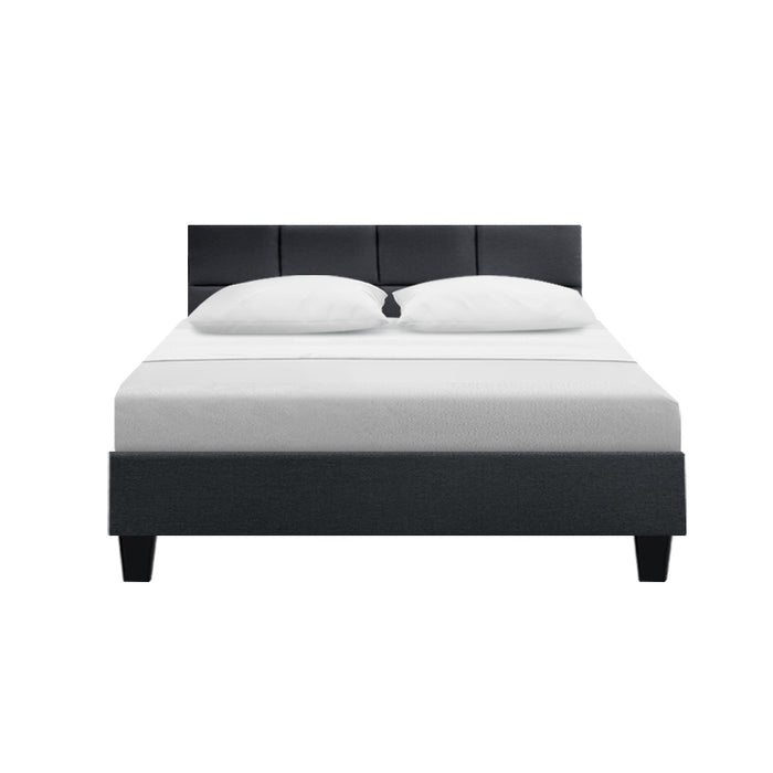 Tino Bed Frame Double Size Charcoal Fabric