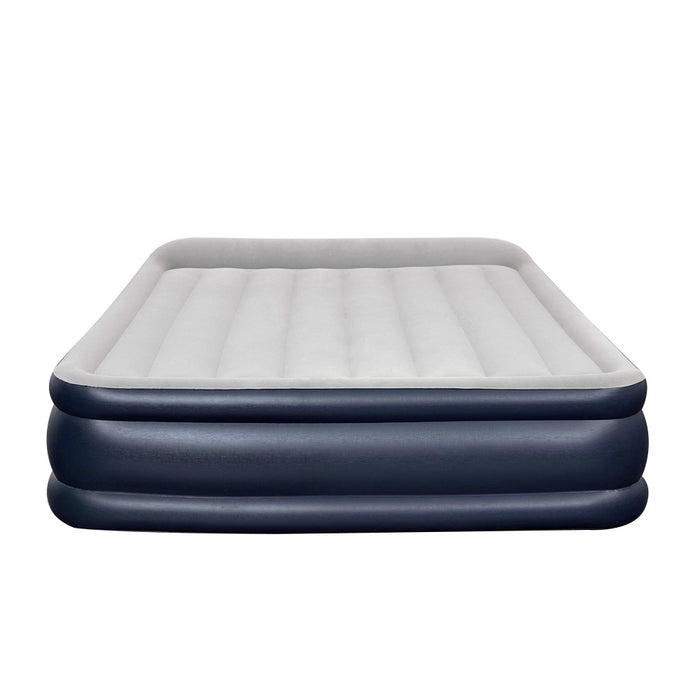 Queen Air Bed Inflatable Mattress Sleeping Mat Built-in Pump