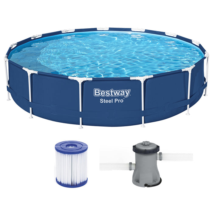 Swimming Pool Above Ground Filter Pump Steel Pro� Frame Pools 3.96M