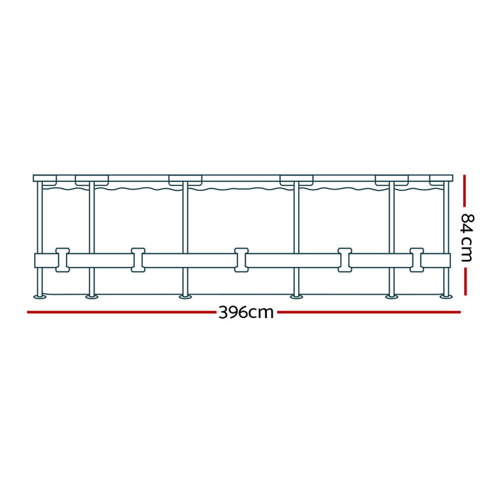 Swimming Pool Above Ground Filter Pump Steel Pro� Frame Pools 3.96M